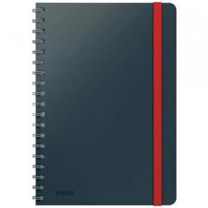 Caiet cu spiră Leitz Cosy, copertă dură, FSC, reciclabil, B5, 80 coli, matematică2