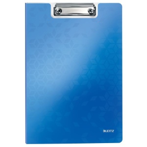 Clipboard dublu Leitz WOW A4, clemă metalică și buzunar – pentru prezentări și documente organizate