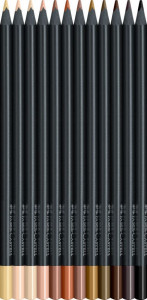 CREIOANE COLORATE 12 CULORI SKIN TONES BLACK EDITION FABER-CASTELL - Img 4