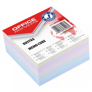 Cub hârtie Office Products - hârtie culori pastel, 85x85x40mm