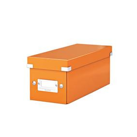 Cutie arhivare CD-uri Leitz Click & Store pentru 30/60 CD-uri, laminată, pliabilă, cu suport etichetă