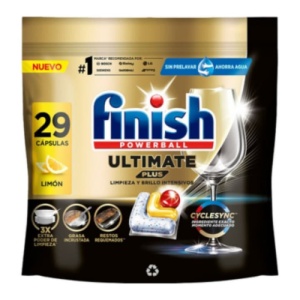 Detergent capsule pentru masina de spalat vase Finish Ultimate Plus Lemon, 29 bucati