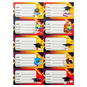 Etichete școlare cu desene, 20 coli/set4