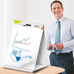 Flipchart pad autoadeziv extra-sticky, 58x50 cm, 20 coli/set, Stick"n2