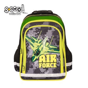 Ghiozdan ergonomic AIR FORCE - S-COOL, 40.5x29x13.5 cm