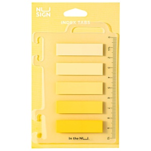 Index adeziv plastic, 12x44mm 5 nuanțe, 20 file, Deli6