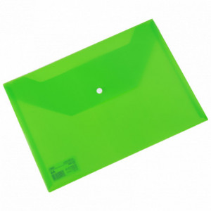 Mapa plastic cu buton Deli A4 clapetă în V culori transparente 160 microni