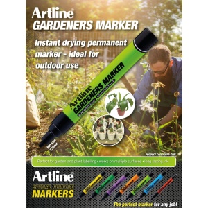 Marker pentru uz exterior (grădină) Artline Garden, corp metalic, vârf rotund 2.3 mm3