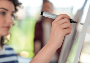 Marker pentru table și flipcharturi din sticlă, vârf 3 mm, 4 buc/cutie, diverse culori, NOBO5