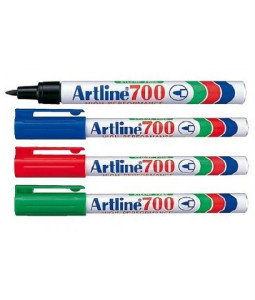 Marker permanent Artline 700, corp metalic, vârf rotund 0.7mm