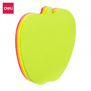 Notes adeziv diverse forme Deli , 76x76mm, 4x20file, neon 4