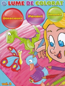 O lume de colorat Vol.2: dinozauri, păsări, insecte