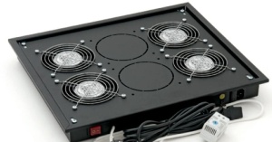 Panou ventilatie Triton pentru rack de podea 19", 4 ventilatoare 230V/60W cu termostat, flux axial, - Img 2