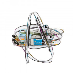 Penar cu fermoar, ZIPIT Clear Monster - curcubeu - Img 2