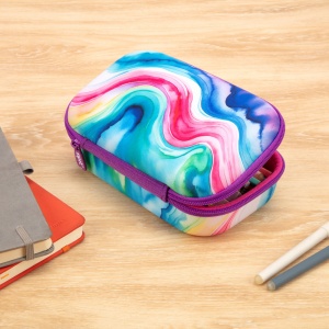 Penar cu fermoar ZIPIT Colorz Storage Box cu buzunar interior - Rainbow Water Colors4