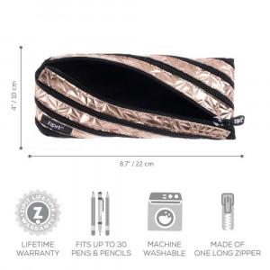 Penar cu fermoar, ZIPIT Metallic - bronz - Img 3