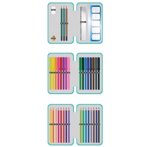 Penar echipat DREAM - S-COOL, 3 fermoare, 39 piese2