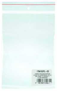 Pungi plastic cu fermoar pentru sigilare, 100 x 200 mm, 40 microni, 100 buc/set, DONAU -transparente