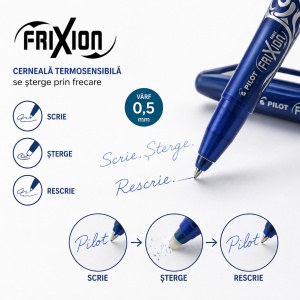 Roller Pilot Frixion Point, 0.5mm, diverse culori