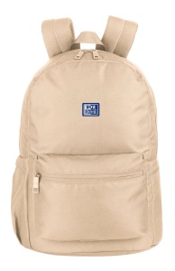 Rucsac Oxford B-You, 1 compartiment, 29 x 42 x 17 cm, capacitate 18 l, compartiment laptop, buzunar ascuns cu fermoar dublu pentru dreptaci / stangaci, buzunare / separatoare interioare, buzunare laterale, breloc chei, poliester reciclat, culoare bej