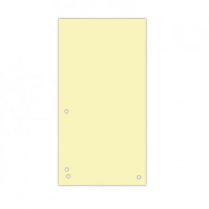 Separator carton DONAU Duo pentru biblioraft 105 x 235 mm 190g/mp set 100 buc, cu perforație dublă, ideal pentru organizare documente în bibliorafturi.