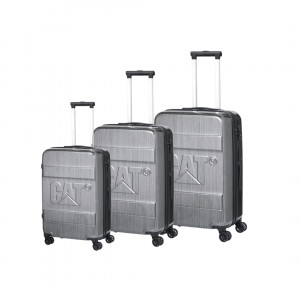 Set 3 trollere CATERPILLAR Cargo Cat-D 2.0 Nested (20/24/28 inch) - material ABS - gri lucios