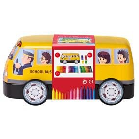Set 33 carioci cu clip Faber Castell Autobuz