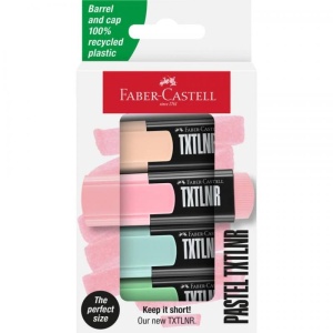Set 4 mini-textmarkere pastel Faber-castell