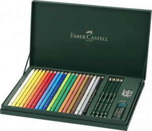 Set cadou 20 creioane colorate Faber-castell Polychromos+4 creioane grafit + accesorii3
