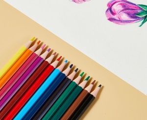 Set creioane colorate plastic cu gumă Deli, 24 culori4