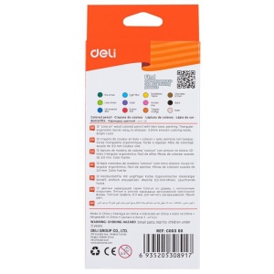 Set creioane colorate plastic Deli Colorun, 12 culori4