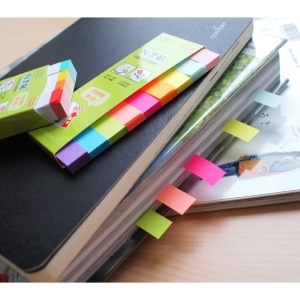 Stick index hârtie color Stick"n - 9 culori neon, 50 x 12 mm, 9 x 50 file/set2