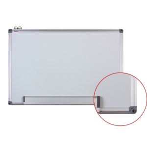 Tablă albă magnetică cu ramă din aluminiu Optima, 120 x 240 cm