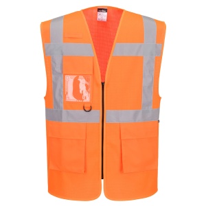 Vestă reflectorizantă Portwest PRAGA EXECUTIVE S376, 100% poliester, 125 gr/mp