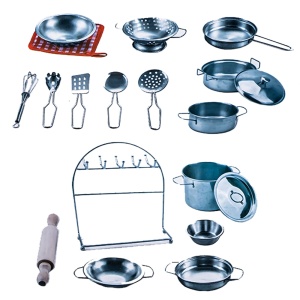 Accesorii bucătărie - Oale de metal, 9 piese/set2