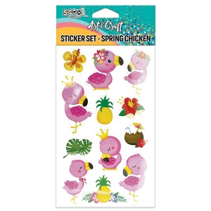 Accesorii craft S-COOL, stickere 3D, Flamingo