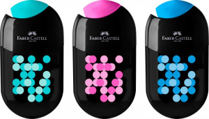 Ascuțitoare cu radieră Faber-castell 2022 two tone negru