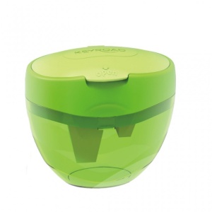 Ascutitoare plastic tripla cu rezervor, diverse culori Keyroad Tris Jumbo - Img 3