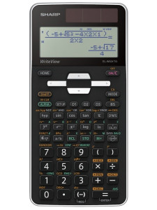 Calculator stiintific, 16 digits, 422 functii, 166x80x14 mm, dual power, SHARP EL-W531TGWH - alb/neg