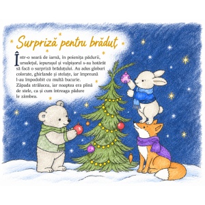 Carte de Crăciun personalizată cu poza și numele copilului – Aventurile de Crăciun, 20 × 20 cm12