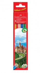 Culori Faber Castell 6/set creioane colorate hexagonale,