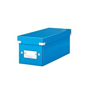 Cutie arhivare CD-uri Leitz Click & Store pentru 30/60 CD-uri, laminată, pliabilă, cu suport etichetă