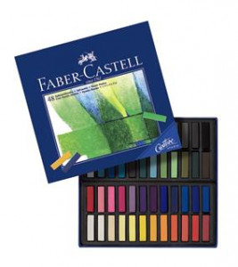 Cutie creioane pastel Faber-Castell Soft Mini, 48 culori