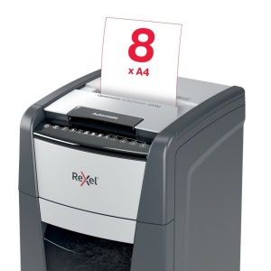Distrugator de documente automat REXEL OPTIMUM 300M, P5, micro-cut (particule), 300 coli, cos 60l, negru8
