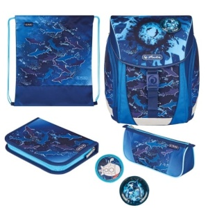 Ghiozdan băieți echipat Herlitz FiloLight Plus, motiv Deep Sea