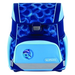 Ghiozdan neechipat Herlitz Loop Dolphin Ride, 37 x 31 x 22 cm