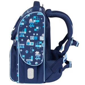 Ghiozdan neechipat Nature Quest Pro, dimensiune 35 x 31 x 19 cm, motiv Iceman Wonders, Go Ocean4