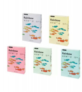 Hârtie color pentru copiator Rainbow A4, pastel, 80 g/mp, 500 coli/top