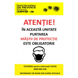 Indicator semnalizare "Masca Obligatorie"