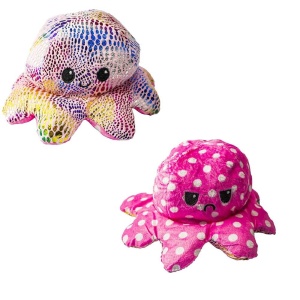 Jucărie reversibilă din pluș, Caracatiță, 20 cm8